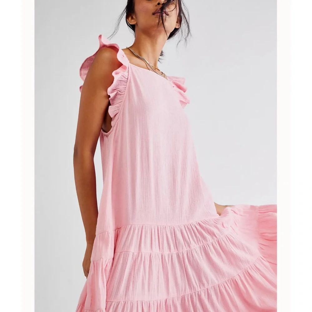 Free People Caught In Motion Maxi Dress Pink - Picture 3 of 15